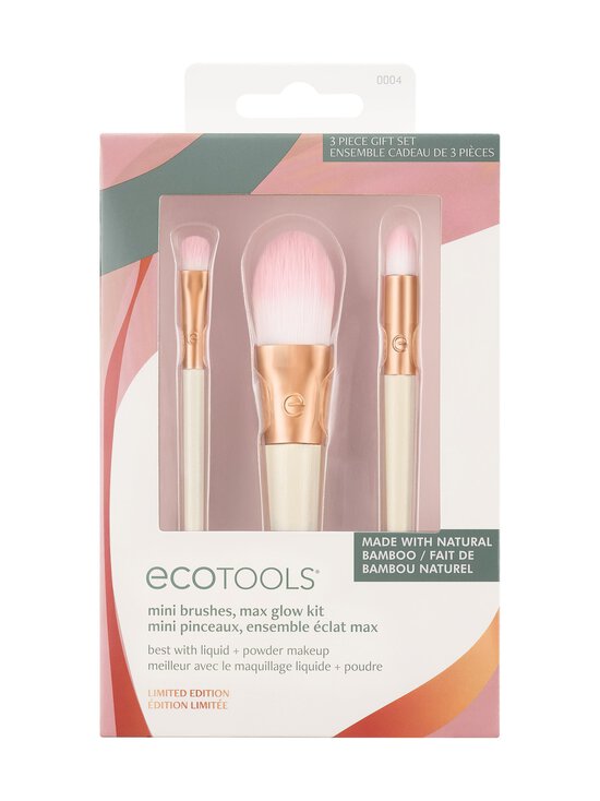EcoTools Mini Brushes, Max Glow Kit (3-Piece Limited Edition Gift Set)