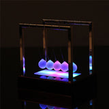 Newtons Cradle LED Light Up Kinetic Energy Home Office Science Toys Home Decor