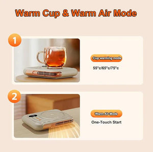 2-in-1 Thermostatic Cup Mat & Warm Air Blower