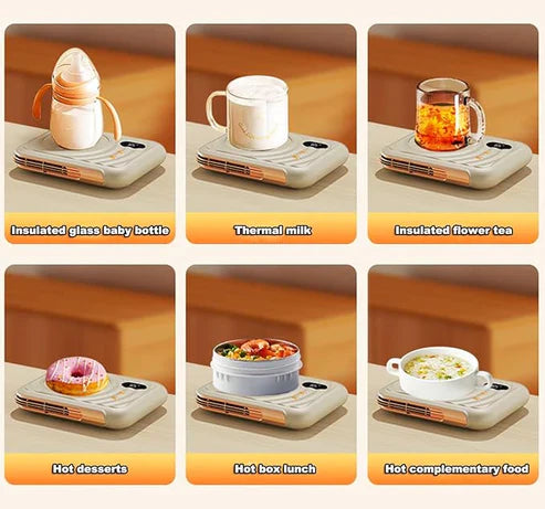 2-in-1 Thermostatic Cup Mat & Warm Air Blower