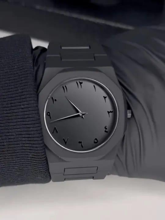 Men's Black Quartz Watch - 1 Pc Classic Timepiece