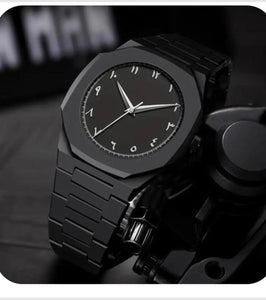 Men's Black Quartz Watch - 1 Pc Classic Timepiece