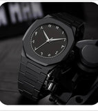 Men's Black Quartz Watch - 1 Pc Classic Timepiece