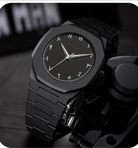 Men's Black Quartz Watch - 1 Pc Classic Timepiece