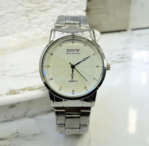Men's Water Resistant Golden Chain Strap Quartz Watch - 1 Pc