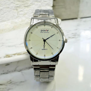 Men's Water Resistant Golden Chain Strap Quartz Watch - 1 Pc