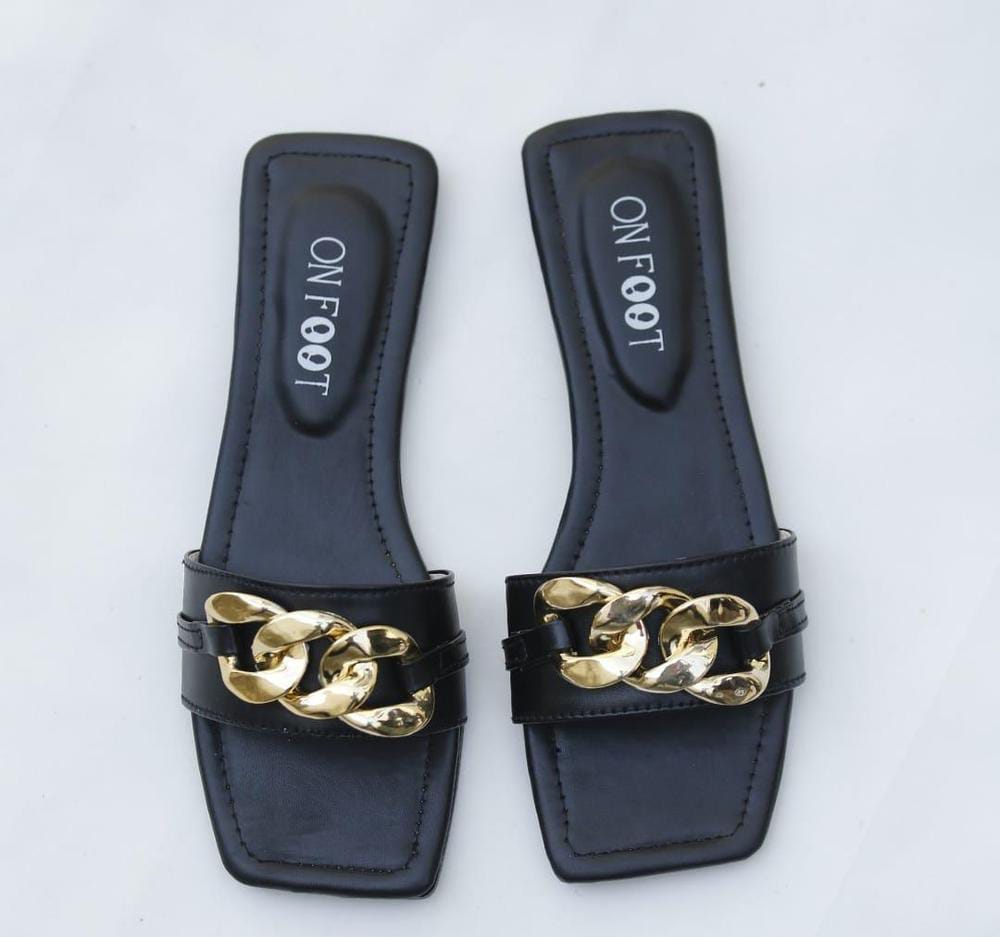 Women's Rexine Casual Flats Black