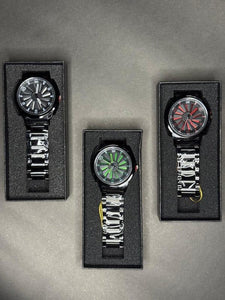 Steel Spinning Watch With Box