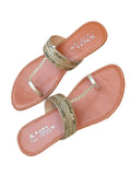Stylish Golden PU Leather Kolhapuri Chappal